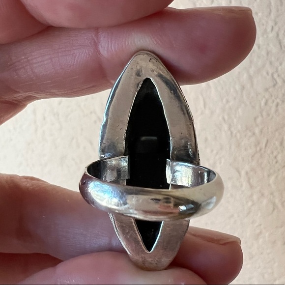 Black Onyx Statement Ring 7 - Picture 5 of 7